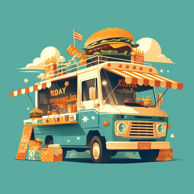 Labor Day Food Truck Festival Poster