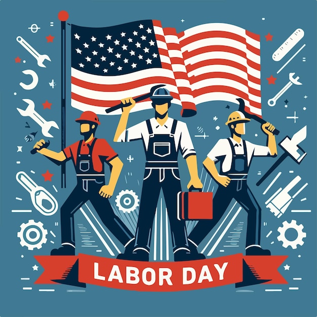 Vector labor day illustration