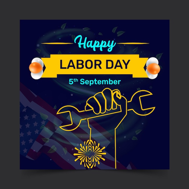 Labor Day Instagram Post Banner