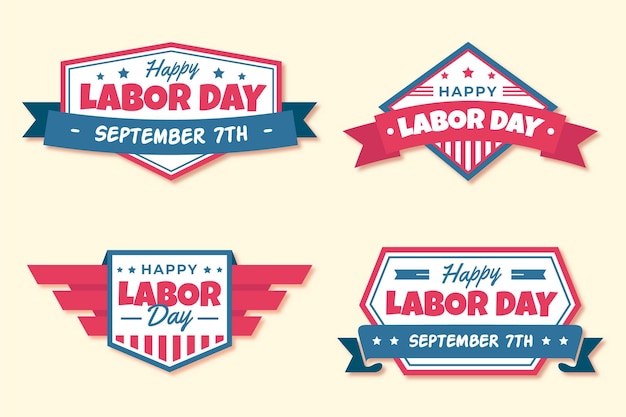 Labor day label collection