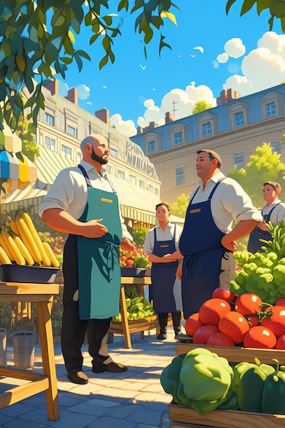 Vector labor day outdoor market poster