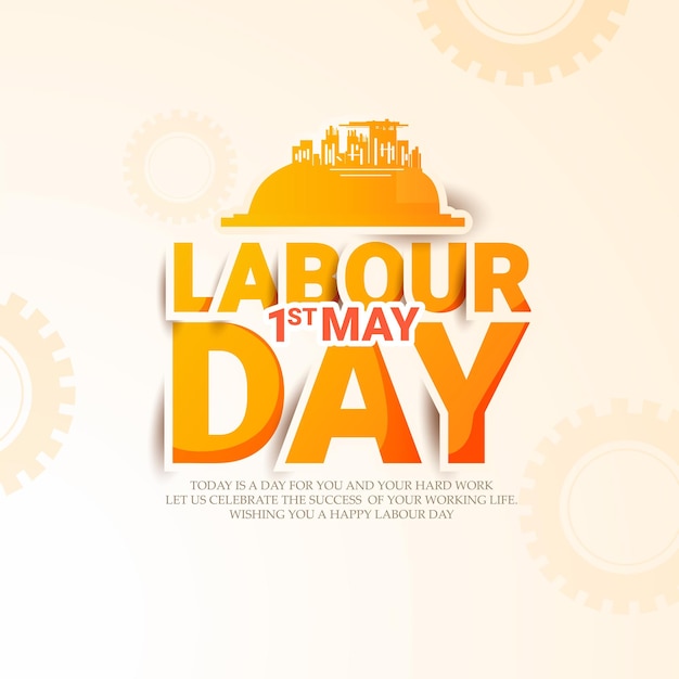 Labor Day Poster illustration With A Group Of People Of Different Occupations With abstract design