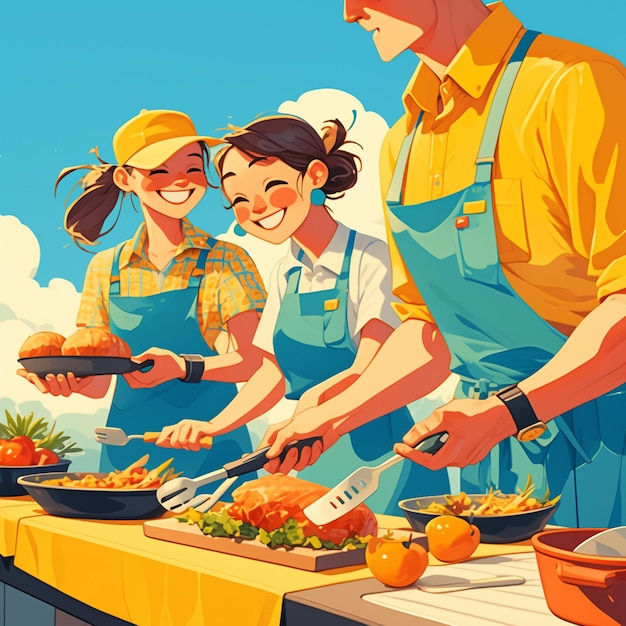 Labor Day Potluck Dinner Poster