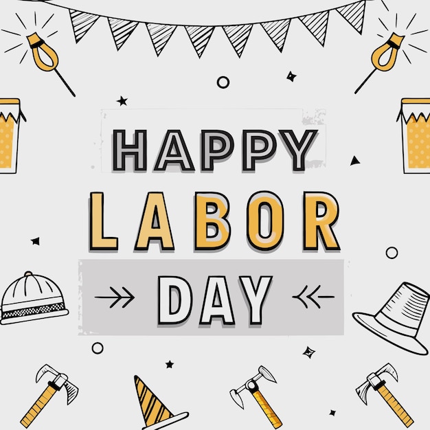 Vector labor day social media posts