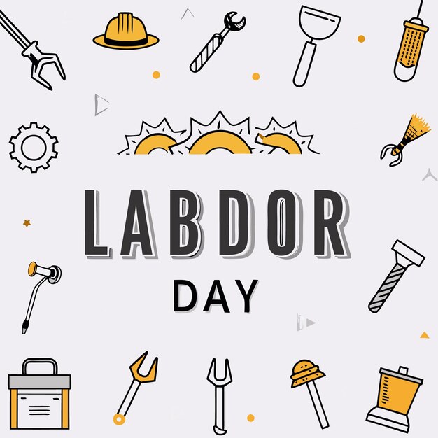 Vector labor day social media posts