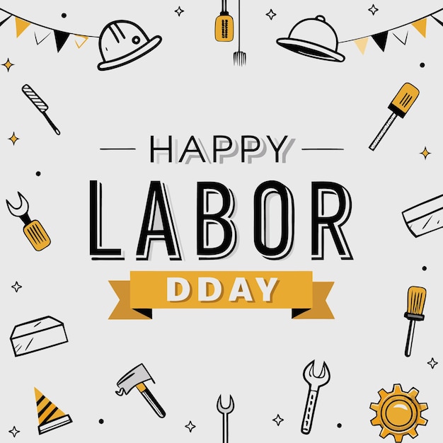 Vector labor day social media posts