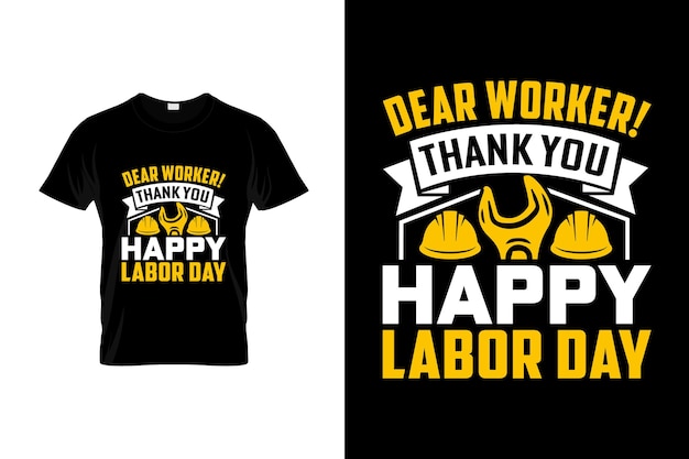 Labor day T-shirt Design or Labor day poster Design or Labor day illustration