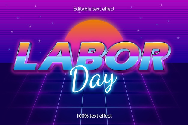 Labor day text effect