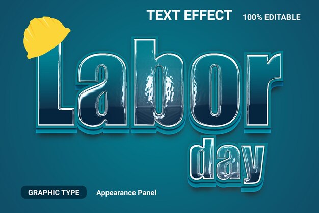 labor day text effects