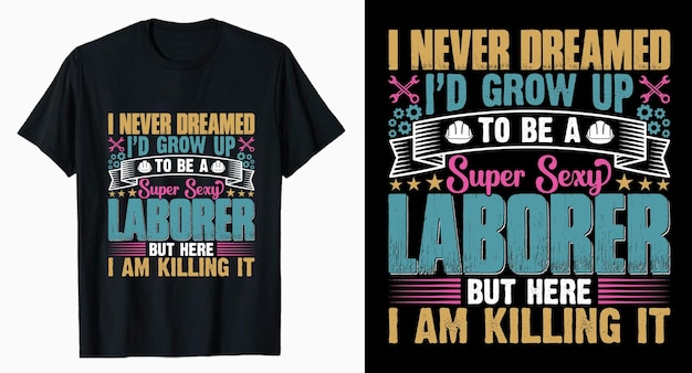 Labor day typography tshirt design