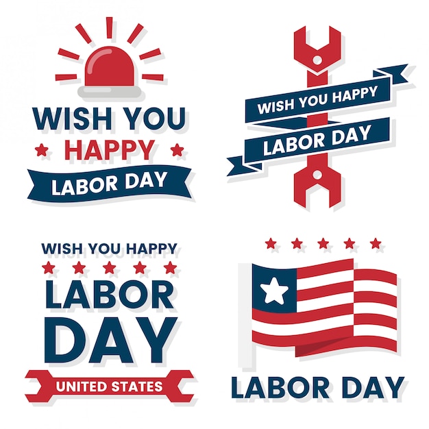 Labor Day Vector label for banner