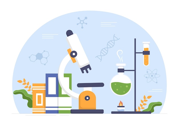 Laboratorium with Conducting Research Scientific and Measurement in a Lab in  Illustration