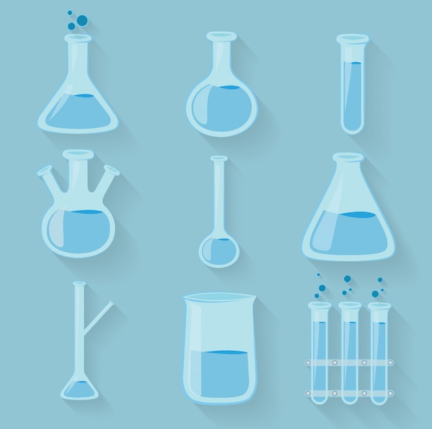 Laboratory chemical bottles glassware