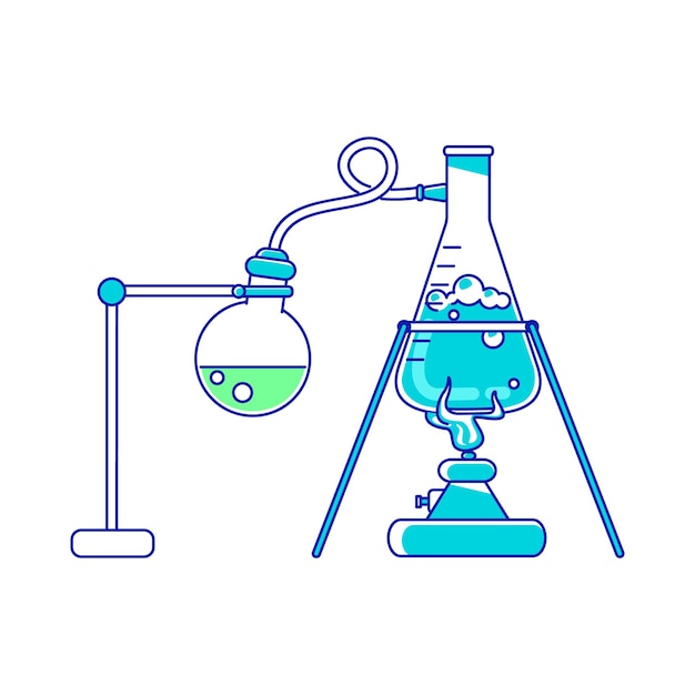 Laboratory equipment semi flat color vector element