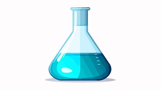 Laboratory Flask Vector Flat Style Illustration