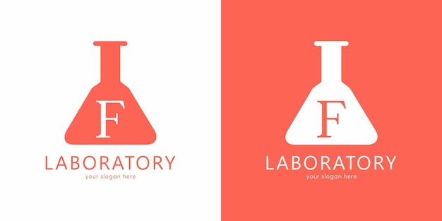 Laboratory Logo Design with Letter F