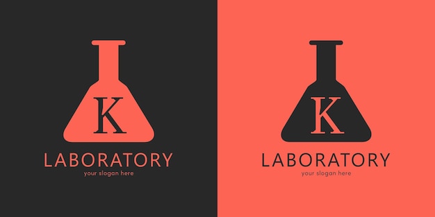 Laboratory Logo Design with Letter K