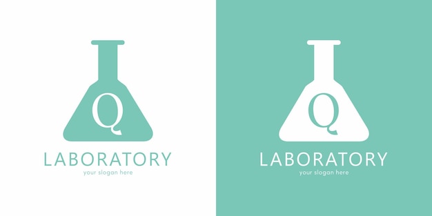 Laboratory Logo Design with Letter Q