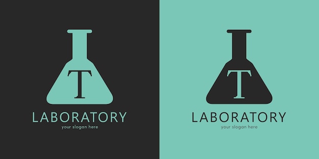 Laboratory Logo Design with Letter T