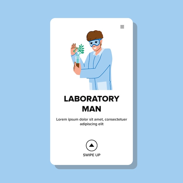 Laboratory man vector