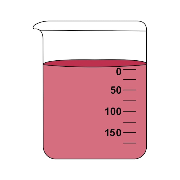 Vector laboratory measuring cup icon vector illustration symbol design