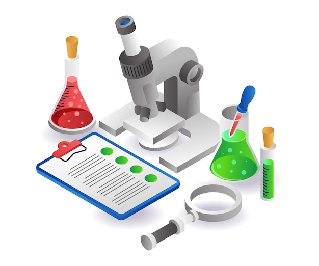 Laboratory microscope experiment bottle