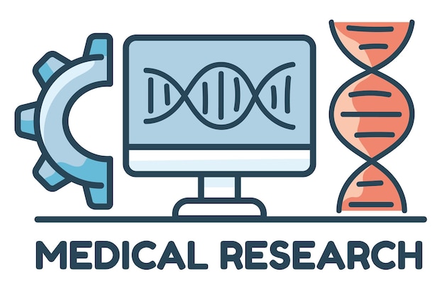 Laboratory research medicine chemistry lab science experiment equipment line art abstract concept