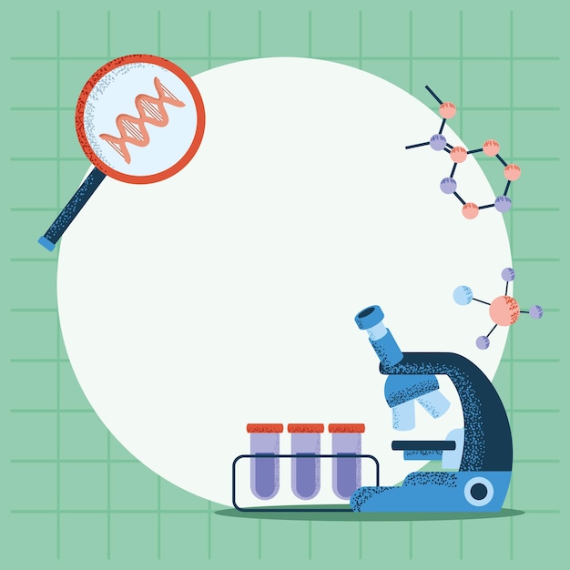 Laboratory study microscope dna