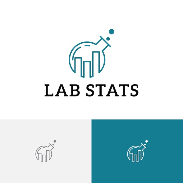 Laboratory Tube Statistics Economic Business Research Line Logo