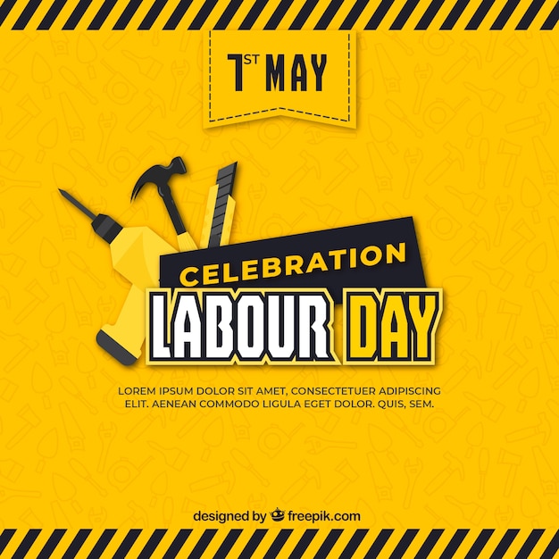 Labour day background with tools