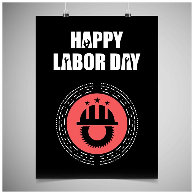 Labour day design with typography and unique design 