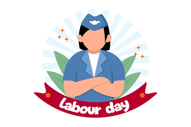 Labour Day Flat Design Illustration