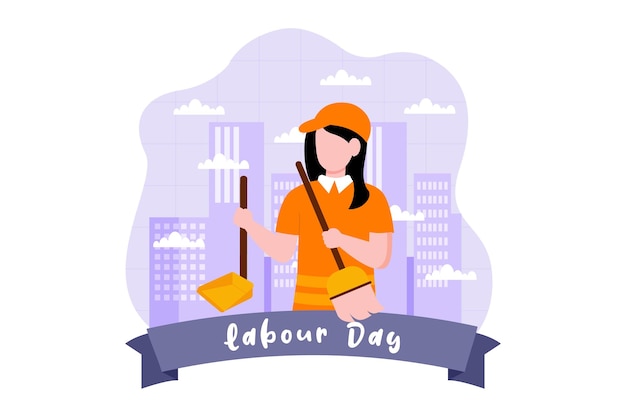 Labour Day Flat Design Illustration