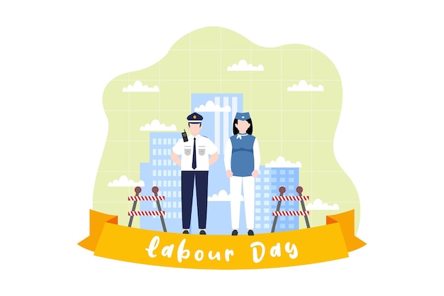 Labour Day Flat Design Illustration