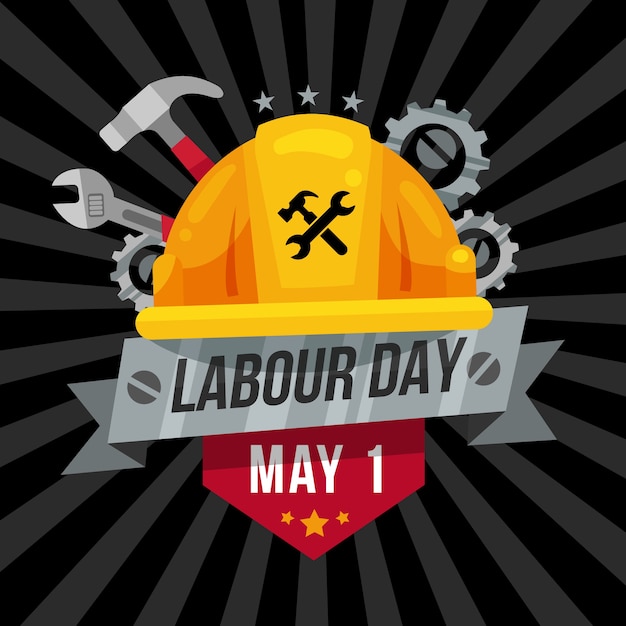 Labour day flat design