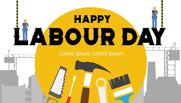 Vector labour day vector instagram post