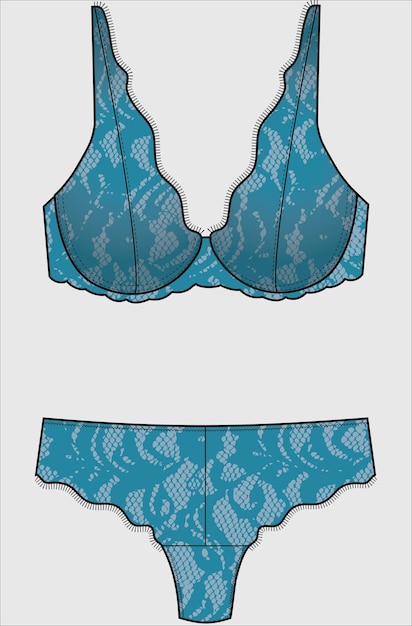 LACE BRA PANTY SET FOR WOMEN AND GIRLS VECTOR