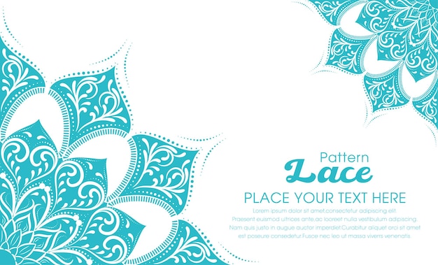 Lace pattern floral background vector