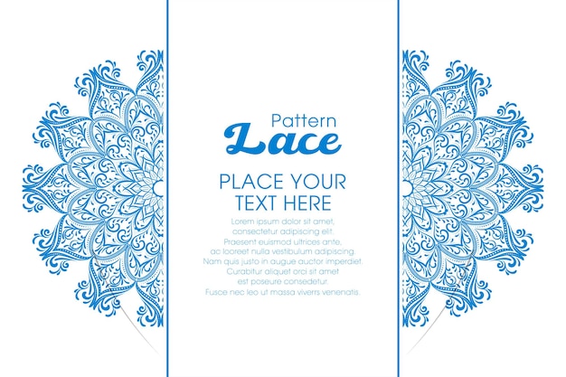 Lace pattern floral background vector