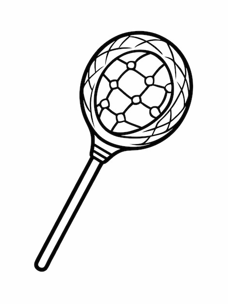 Lacrosse Ball colouring book pages for children and adults with vector design