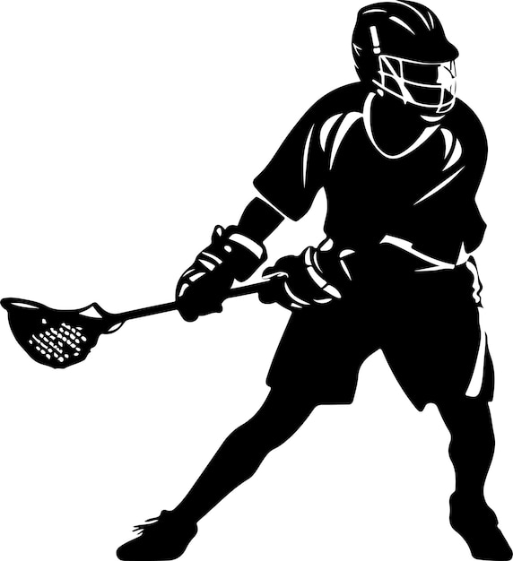 lacrosse silhouette vector illustration