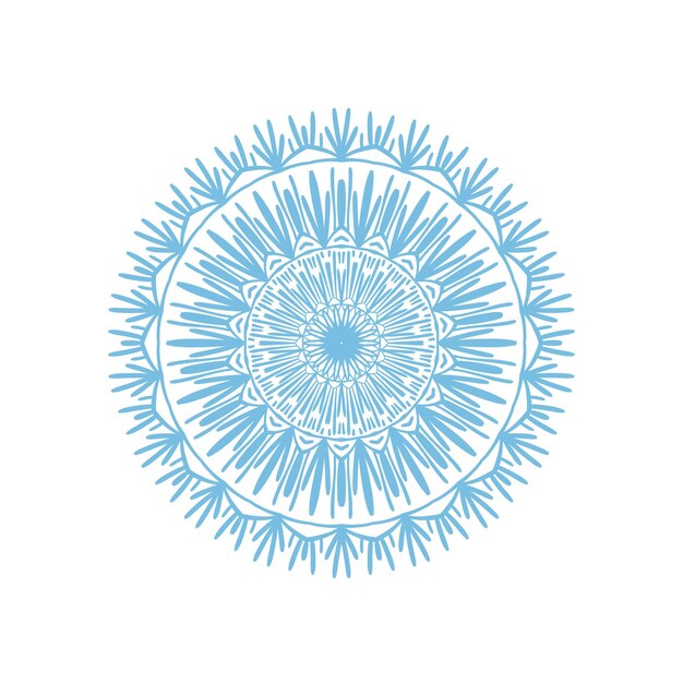 Lacy elegant pattern in circle Mandala Snowflake