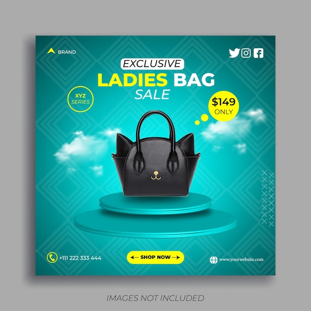 Ladies bag promotion black friday sale social media post