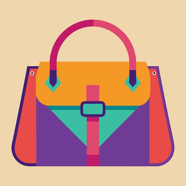 ladies bag vector art illustration design