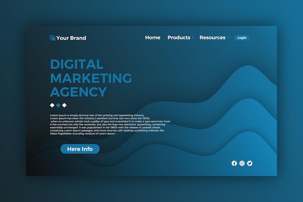 Lading page abstract template