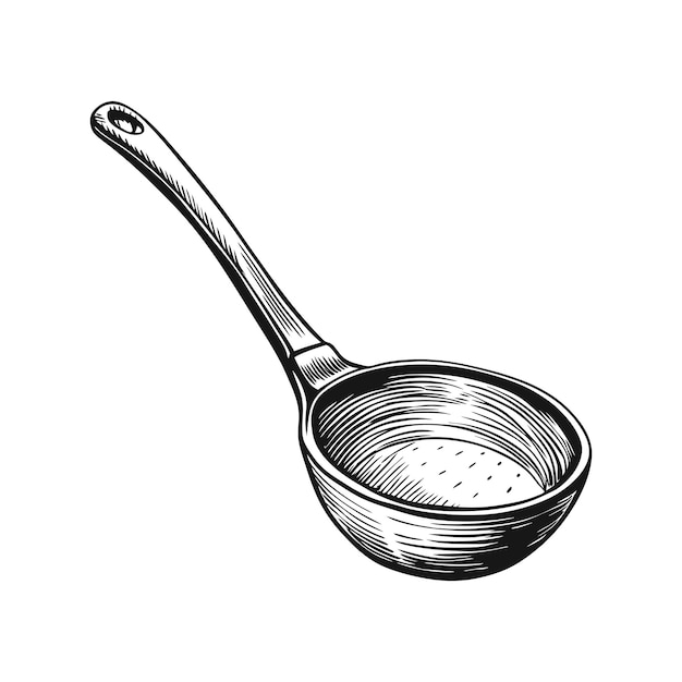 ladle hand drawn illustration