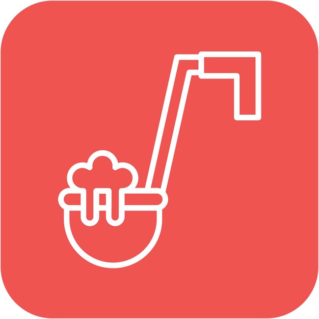 Vector ladle vector icon can be used for mettalurgy iconset