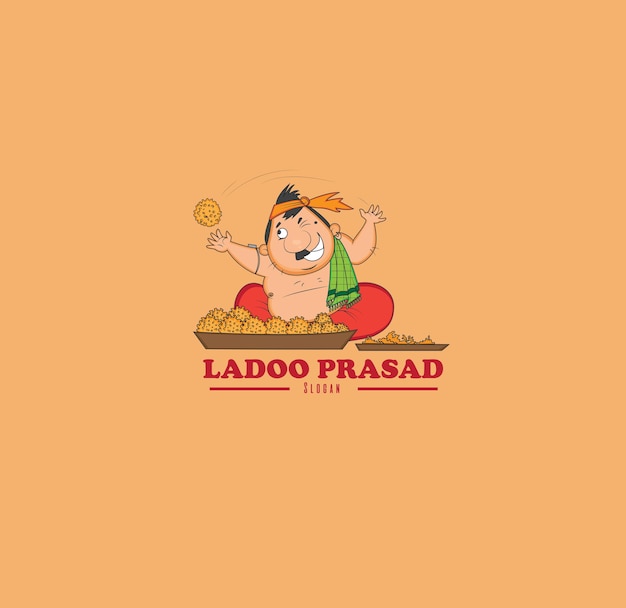 Ladoo prasad vector logo design