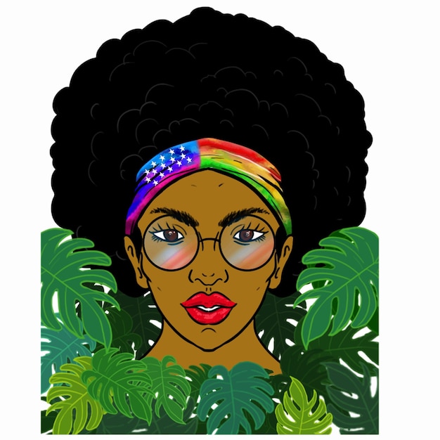 Lady of change afro america black history month