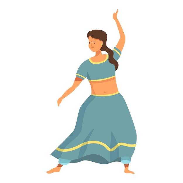 Lady culture girl icon cartoon vector Indian dancer